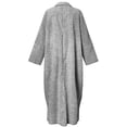 thumbnail image 3 of utcoco Womens Striped Long Sleeve Dress Casual Loose Button Down Cotton Maxi Shirt Dress, 3 of 6