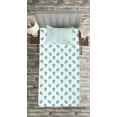 thumbnail image 3 of Ambesonne Alien Quilted Bedspread Set 2 Pcs, Space Visitors Portrait, Twin Size, Blue White, 3 of 3