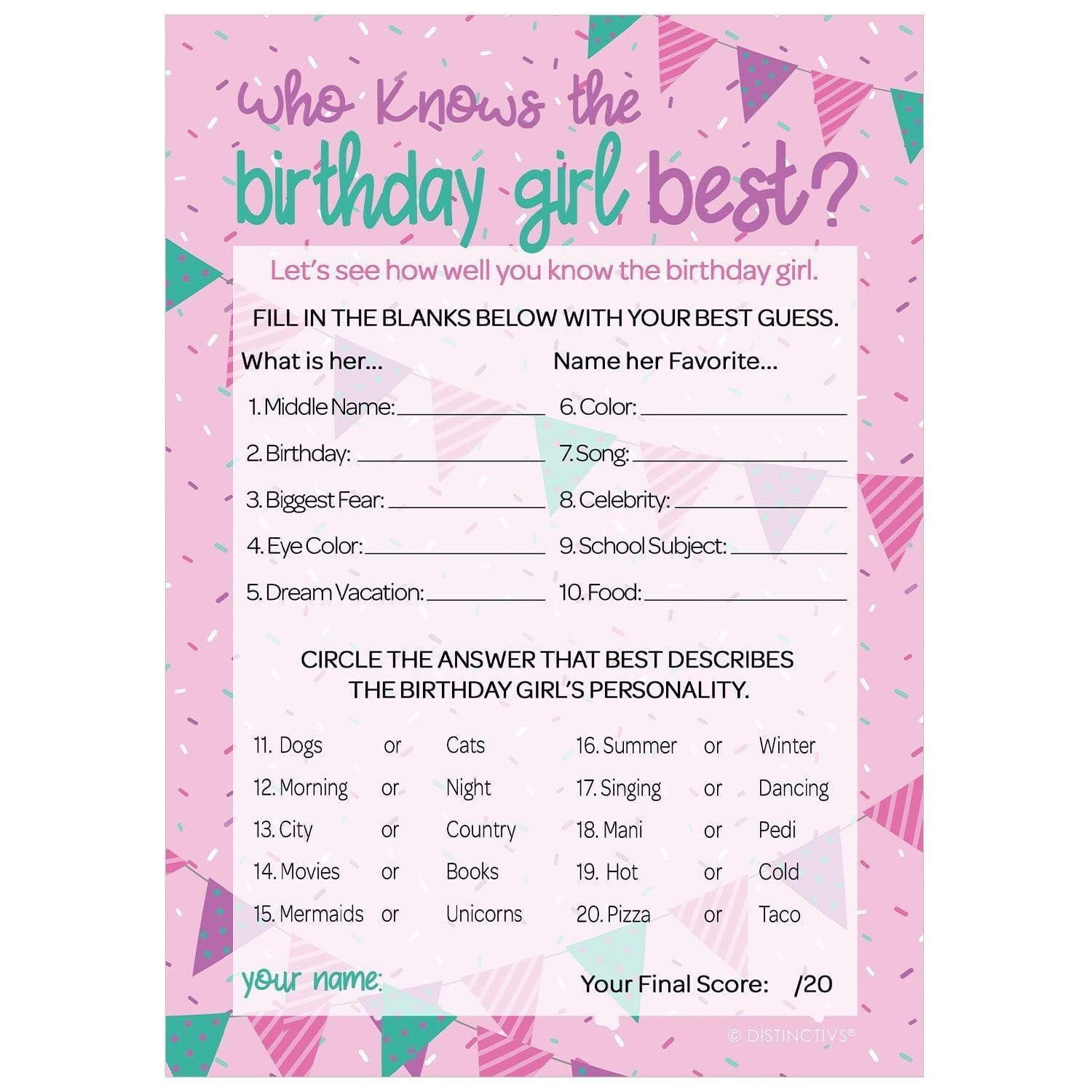 Birthday Party Printable Games Birthday Party Printable Games