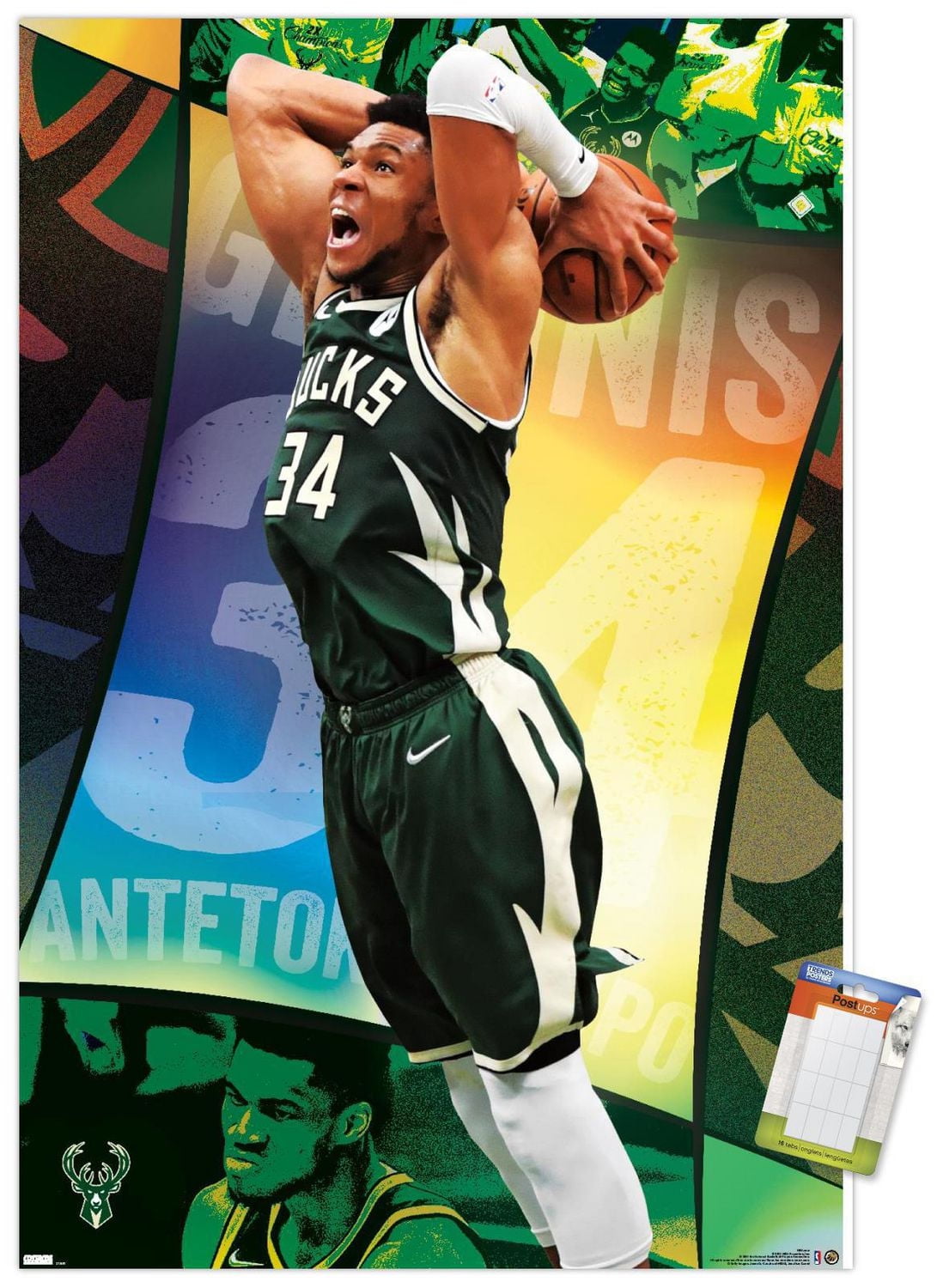 NBA Milwaukee Bucks - Giannis Antetokounmpo 21 Wall Poster