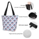 thumbnail image 4 of Fotbe Donut with the USA Fag Bolsa de Playa con Estampado, Bolsa de Hombro, Bolsa de Mano Espaciosa, Bolsa de Viaje Ligera, Bolsa de Compras Versátil, 4 of 6