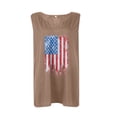 thumbnail image 3 of FASHIONWT Women Oversize Summer Wide Strap Undershirts Plus Size USA Flag Graphic Blouse Tank Tops, 3 of 4