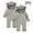 Gray, variant on Infant Baby Onesie Girls Boys 2pc Cute Bear Hooded Solid Rompers Fleece Ears Hoodies Solid Warm Furry Sherpa Jumpsuits for Winter