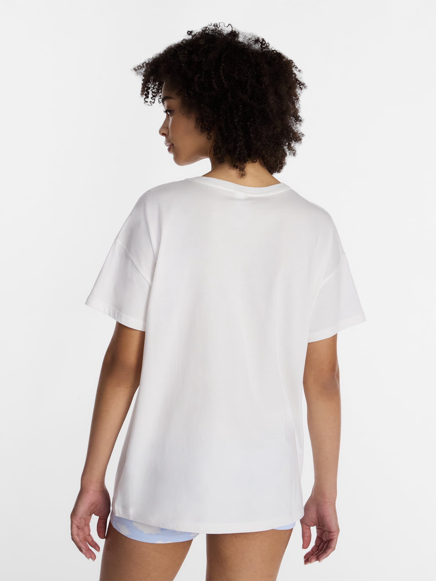 No Boundaries Sleepwear Oversized Graphic Cotton Tee, Women’s and Women’s Plus XXS-3X