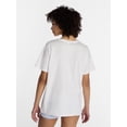 thumbnail image 3 of No Boundaries Sleepwear Oversized Graphic Cotton Tee, Women’s and Women’s Plus XXS-3X, 3 of 5