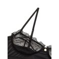 thumbnail image 3 of VISgogo - Conjunto de lencería sexy de 2 uds para mujer, sujetador de realce transparente de encaje para mujer + tanga negra VISgogo moda, 3 of 8