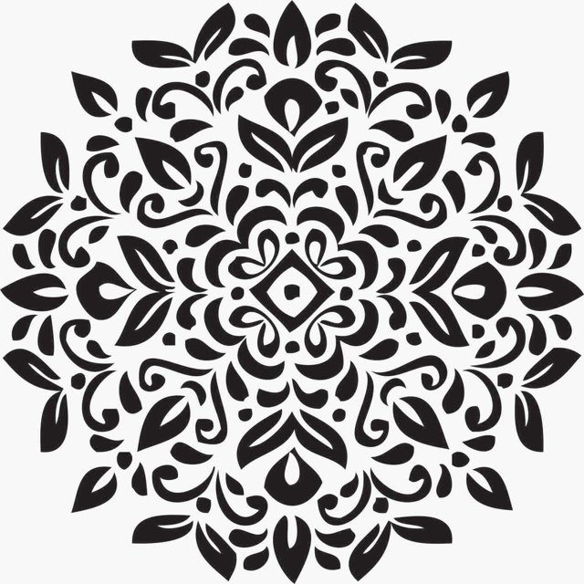 Printtoo Wooden Rubber Stamp Floral Mandala Pattern Scrap-booking Craft Textile-5 Inch