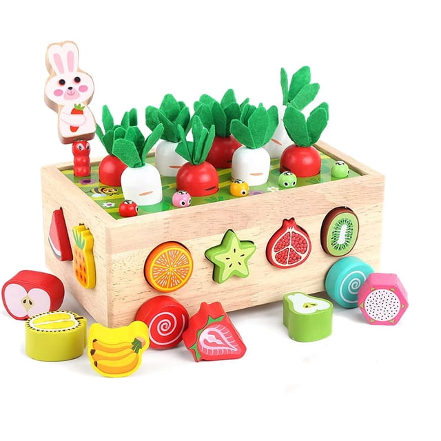 Juguetes educativos de madera Montessori para niños pequeños para bebés, niños y niñas de 2 a 3 años, juguetes de clasificación de formas, regalos para niños de 2 a 4 años, juego de habilidades motor TUNC Sencillez