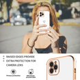thumbnail image 7 of Compatible with iPhone 11 pro Case,Full Camera Lens Protection Raised Reinforced Corners TPU Love Heart Plating Bumper Case Cute Slim Shockproof Case Cover, iPhone 11 Pro Case Milky White, 7 of 7