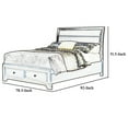 thumbnail image 5 of Leatherette Sleigh California King Bed with Horizontal Channels, Brown- Saltoro Sherpi, 5 of 5