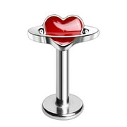 316L Stainless Steel Heart Planet Labret