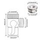 thumbnail image 5 of Injueey Válvula desviadora de agua para grifo de 3 vías, cabezal de ducha para cocina y baño, válvula desviadora, Conector de válvula Juegos de accesorios de baño Injueey HA5874-00B, 5 of 6