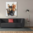 thumbnail image 3 of Epic Graffiti 'Miniature Pinscher Medley' by Barbara Keith, Canvas Wall Art, 40"x54", 3 of 8