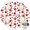 Pioneer Flower Floral, variant on Pioneer Flower Floral Print Pattern Round Fitted Tablecloth with Elastic Edge, Waterproof Dining Table Cover for Indoor Outdoor Camping and Daily Use