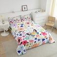 thumbnail image 4 of Erosebridal Cartoon Butterfly Bedding King Comforter Set,Spring Garden Bedding Sets King with Comforter,Ultra Soft Reversible Comforter Sets King Size,Kawaii Decor, 4 of 8