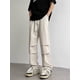 thumbnail image 3 of Pantalones holgados de estilo vintage de otoño para hombre, pantalones casuales de moda, de pierna ancha y recta, pantalones de estilo hip hop con cordón Y2K para hombre, 3 of 5