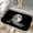 Skeleton by the Moon, variant on 1pc Skull Pattern Absorbent Non-Slip Bathroom Thickened Flannel Rug Decor,Soft,Quick Drying,Suitable For Indoor/outdoor Use,Bathrooms,Bedrooms,Kitchens,Terrace,Laundry Rooms,16"x24"