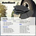 thumbnail image 3 of AutoShack Front Ceramic Brake Pad Set for Chevrolet & GMC, Silverado 1500 2005-2018 Sierra 1500 2005-2018 Tahoe 2007-2020 Yukon 2007-2020, 4WD RWD AWD V6 4.3L V8 4.8L 5.3L 6.0L 6.2L, 3 of 5