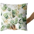 thumbnail image 4 of Eucalyptus Leaf Pillow Covers 18x18 Set of 2 Watercolor Pillow Sage Green Leaf Pillow Covers Gold Leaves Modern Throw Pillows Cover Decor Gifts for Bed Couch Sofa Living Room, 4 of 6