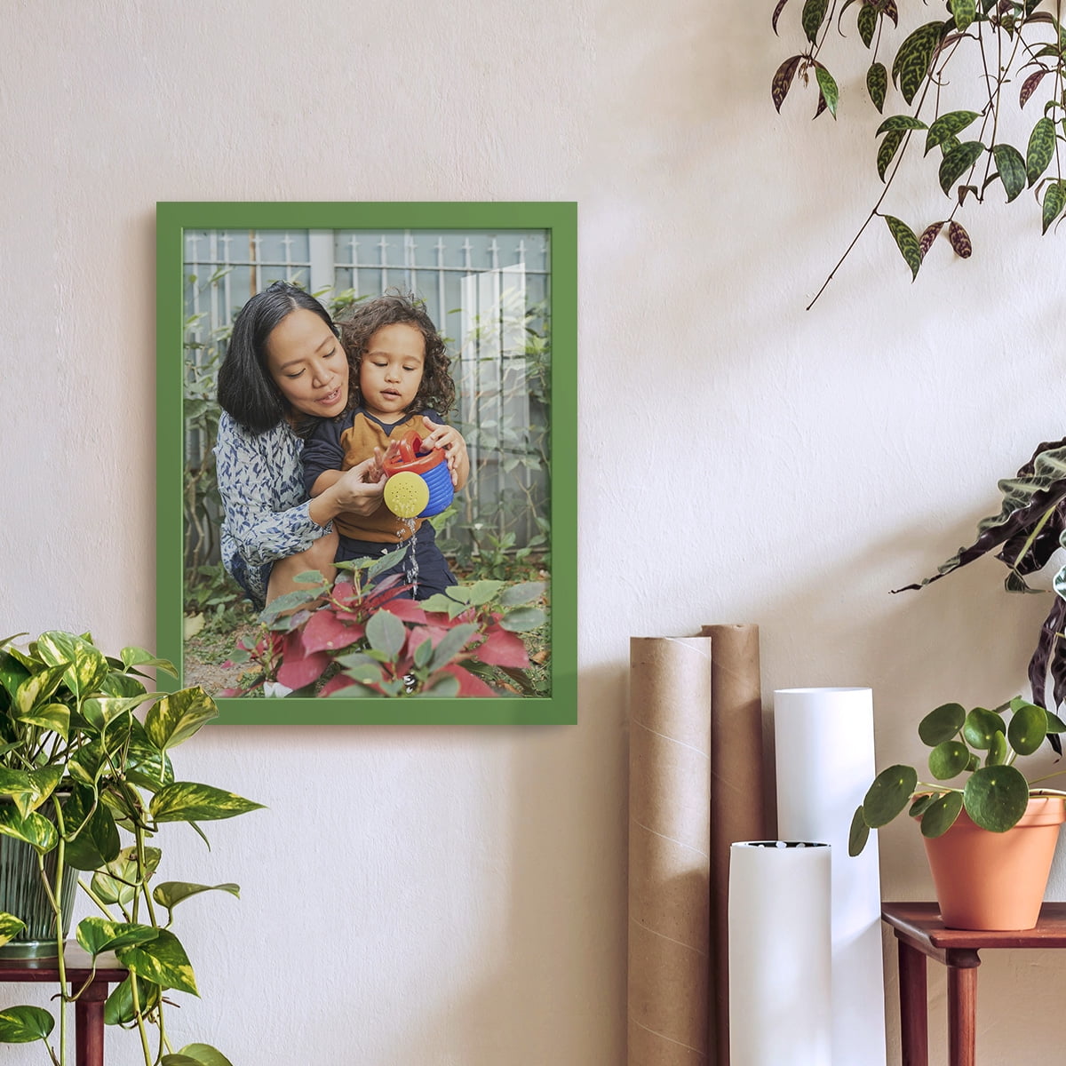 Modern Real Wood 11x14 inch Picture Frame in Green