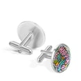 thumbnail image 3 of Easter Elegant Silver Stainless Steel Men's Cufflinks Set for Formal Attire - Ideal for Weddings and Business Meetings, 3 of 6