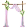 thumbnail image 1 of Tela para drapeado con arco de boda, 2 paneles, decoración para ceremonia de boda, recepción, despedida de soltera, bautismo, fiesta de cumpleaños, bautizo, banquete, 1 of 5
