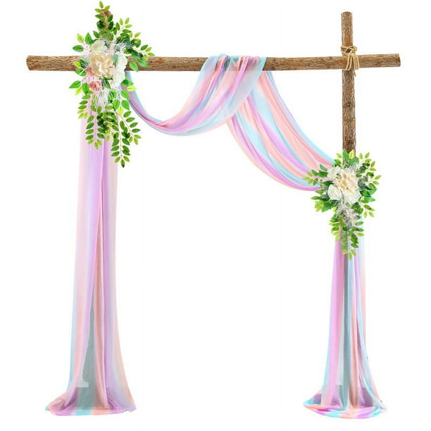XmhyTop-A Cortina de 75 x 300 cm con diseño de arco para bodas, ideal para decoración de ceremonias, fiestas y recepciones, C14