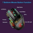 thumbnail image 5 of Wireless Gamer Mouse for Computer 2.4G RGB Rechargeable Gaming Mouse Bluetooth USB Mouse Silent Ergonomic Mice, 5 of 7