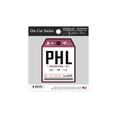 thumbnail image 2 of Die Cut Sticker Philadelphia, Pennsylvania, PHL, Luggage Tag, Contour Vinyl Sticker 1 to 3 inches (Waterproof Decal for Cars, Water Bottles, Laptops, Coolers), Small, 2 of 5