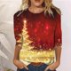 thumbnail image 1 of Pntutb - Camiseta holgada con estampado de moda para mujer, blusa de manga 3/4, cuello redondo, tops casuales Pntutb Pntutb-1840, 1 of 4