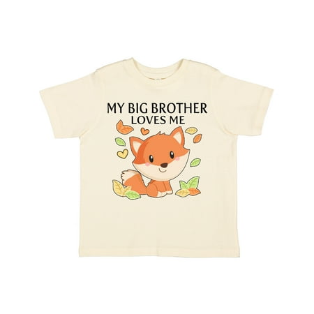 

Inktastic My Big Brother Loves Me- little fox Gift Toddler Boy or Toddler Girl T-Shirt