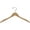 Natural Finish with Chrome Hardware, variant on INTERNATIONAL HANGER Walnut Wood Top Hanger with Non-Slip Shoulder Grips, 50 Pack