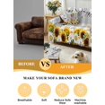 thumbnail image 5 of Sunflowers Dog Couch Cover, Spring Watercolor Floral Stars Grey Plaid Sofa Cover Blanket for 1 Seat Cushion, Sectional Sofa Slipcover Furniture Protector for Living Room Bedroom 71''x91'', 5 of 9