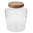 thumbnail image 4 of HOOWIFFY Transparent Glass Cereal Container with Airtight Wooden Lid for Dry Food Storage and Kitchen Organization, 4 of 6