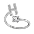 thumbnail image 1 of WREESH Exquisite Fashion 26 English Alphabet Style Ring Letter Fashion Copper Ring, 1 of 1
