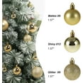 thumbnail image 3 of Christmas Ball Ornaments，Pre-Strung Christmas Tree Decorations，Holiday Hanging Balls-3 Style Shatterproof Plastic Christmas Ornaments Set of 24pcs, 3 of 7