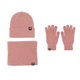 thumbnail image 1 of Conjunto de tres piezas de guantes, gorros y bufandas de punto cálidos de estilo europeo e invernal con terciopelo grueso y gorro. Bufandas, gorros y mitones para mujer., 1 of 3
