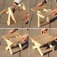 thumbnail image 5 of Taburete de madera plegable portátil que ahorra espacio para el hogar, el baño, la cocina, el jardín y el camping, 5 of 5