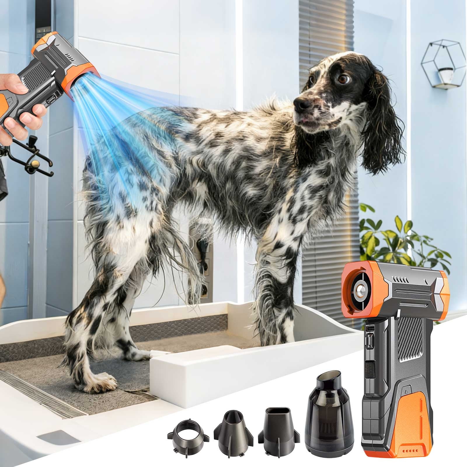 High Speed Handheld Fan Blower, Cordless Air Duster with Multiple Wind Speeds Long Battery Life Portable Cleaner, Electric Air Blower for Car Cleaning Camping Outdoor
