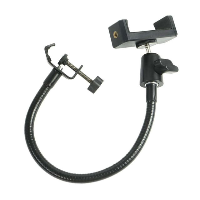 Soporte para teléfono, soporte Universal para micrófono de largo alcance, soporte para micrófono de escritorio para dispositivos de estaciones de TV A Sunnimix abrazadera de escritorio para micrófono