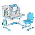 thumbnail image 1 of 2Pcs/Set Premium Kids Study Desk Chair Set, Height Adjustable Children School Study Table Chair Set with Astronaut Pattern, Ergonomic Desk Chair with Large Writing Board, Bookshelf and Drawer, 1 of 6