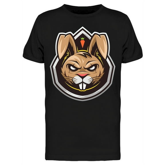 Rabbit Head Shield T-Shirt Men -Image by Shutterstock, Male Medium