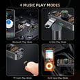 thumbnail image 3 of Receptor de radio para coche con transmisor FM Bluetooth 5.0 con 2 micrófonos, cargador de coche PD QC 3.0 de 41 W con llamadas manos libres RV, 3 of 5