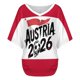 thumbnail image 4 of Women's Football Graphic T-Shirt, Women's V Neck Short Sleeve Soccer Fan T Shirt with Names Print Casual for Soccer Tournament 2026 Red Size: 2XL, 4 of 5