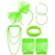 thumbnail image 5 of Guardurnaity Disfraz de fantasía con temática de neón, ropa ornamental cómoda, pendientes de red de pesca de encaje, accesorios de los años 80 para Type2 NO2 Guardurnaity CBP368755, 5 of 5