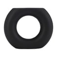 thumbnail image 6 of Donut Vase for Living Room Decor - Modern Stoneware Ceramic Flower Vase for Home, Bedroom, Office, and Study Table Styling - Accent Display for Kitchen Counter, Console, and Mantel - 5", Black, 6 of 12