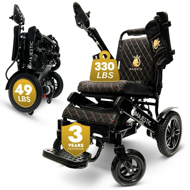 MAJESTIC IQ-8000 New Remote & Joystick Controlled Mobility Aid Lightweight Foldable Electric Wheelchair