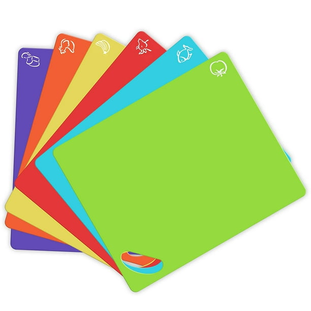 Cooler Kitchen Extra Thick Flexible EZGrip Plastic Cutting Mats w