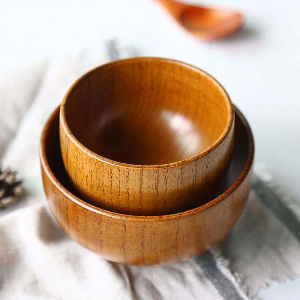 Home Japanese Tableware Creative-anti-hot Soup Bowl Chinese Wooden Bowl Round Bowl Special Bowl - image 2 of 7