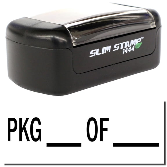 Slim Pre-Inked Exhibit Stamp, Slim 1444, Ultra Slim Design, Impression Size 1/2" by 1-3/4", Up to 25,000 Impressions - Black Ink